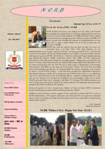 Newsletter Empowering Police with IT From the Desk of DG, NCRB Volume 1, Issue 4