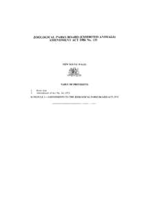 ZOOLOGICAL PARKS BOARD (EXHIBITED ANIMALS) AMENDMENT ACT 1986 No. 125 \ \ NEW SOUTH WALES