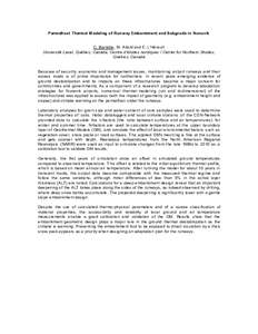 Permafrost Thermal Modeling of Runway Embankment and Subgrade in Nunavik C. Barrette, M. Allard and E. L’Hérault Université Laval, Québec, Canada; Centre d’études nordiques / Center for Northern Studies, Québec,