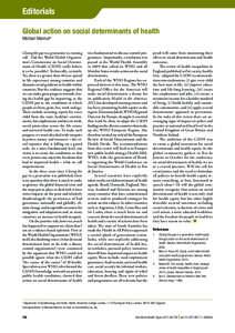 Health economics / Health policy / Michael Marmot / Social determinants of health / Health equity / Whitehall Study / Rural health / Health / Health promotion / Public health