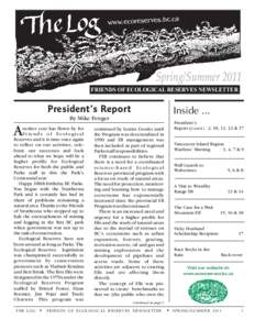 ca  www.ecoreserves.bc. Spring/Summer 2011 FRIENDS OF ECOLOGICAL RESERVES NEWSLETTER