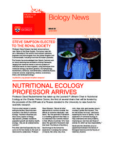 Biology News  FACULTY OF SCIENCE  ISSUE 23