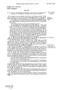 PUBLIC LAW[removed]—NOV. 8, [removed]STAT[removed]Public Law[removed]95th Congress