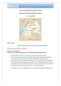    	
   Domestic	
  Media	
  Monitoring	
  Report,	
  Rwanda	
   	
  