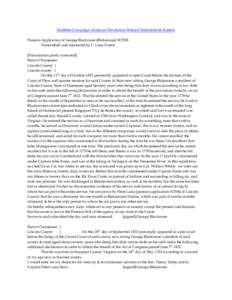 Southern Campaign American Revolution Pension Statements & Rosters Pension Application of George Blackmore (Blakemore) W2558 Transcribed and annotated by C. Leon Harris [Punctuation partly corrected] State of Tennessee L