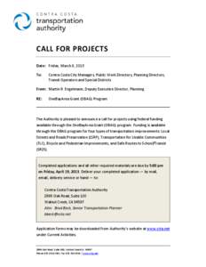 Microsoft Word - SR2S Call for Projects cover letter