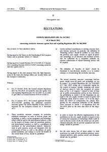 Council Regulation (EU) No[removed]of 23 March 2012 concerning restrictive measures against Iran and repealing Regulation (EU) No[removed]