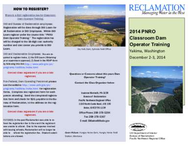 2014 PNRO Classroom Dam Operator Training, Yakima Washington