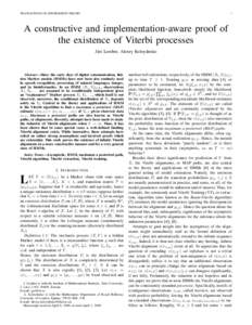 Systems theory / Optimal control / Dynamic programming / Viterbi algorithm / Hidden Markov model / Statistics / Convolutional code / Error detection and correction / Markov models / Control theory