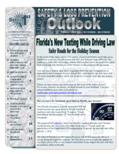 Florida Department of Financial Services  ISSUE 6 | VOLUME 4 | NOVEMBER - DECEMBER Division of Risk Management 200 East Gaines Street