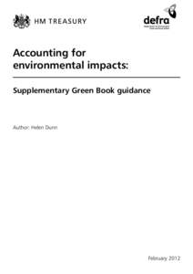 Accounting for environmental impacts supplementary Green Book guidance