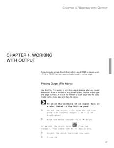 CHAPTER 4. WORKING  WITH OUTPUT