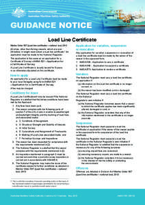 AMSA[removed]Industry Guidance Note - Load line certificate.indd