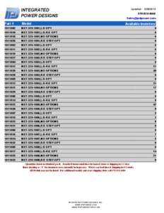 INTEGRATED POWER DESIGNS Updated: [removed][removed]