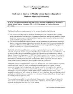 UTeach / University of Texas at Austin / Kentucky Council on Postsecondary Education / Western Kentucky University / National Math and Science Initiative / The UTeach Institute / Western Kentucky University-Owensboro / Kentucky / Teacher training / Education in Kentucky