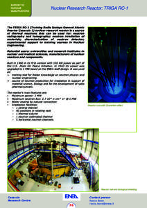 Nuclear reactors / Research reactor / Neutron source / Neutron / Oregon State University Radiation Center / Open-pool Australian lightwater reactor / Nuclear physics / Nuclear technology / Energy