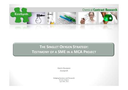 THE SINGLET OXYGEN STRATEGY: TESTIMONY OF A SME IN A MCA PROJECT Kevin Huvaere EcoSynth