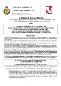 COMUNE DI VALPELLINE COMMUNE DE VALPELLINE REGIONE AUTONOMA VALLE D’AOSTA RÉGION AUTONOME DE LA VALLÉE D’AOSTE  IL COMUNE DI VALPELLINE