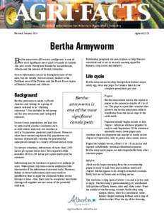 Revised January 2014	  Agdex[removed]Bertha Armyworm B