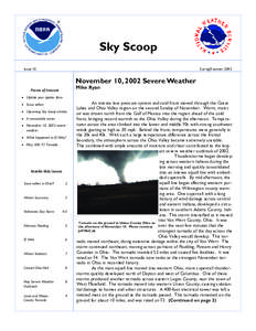 Sky Scoop Issue 10 Spring/Summer[removed]November 10, 2002 Severe Weather