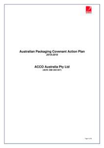 Microsoft Word - ACCO Australia - Australian Packaging Covenant Action Plan.doc