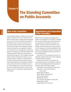 Chapter 6: The Standing Committee on Public Accounts