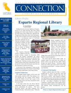 Library Profile:  Esparto Regional Library By Sarah Dalton Connection Editor