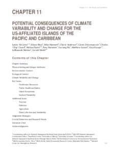 Islands mega-region  (Chapter 11) of the Foundation document of Climate Change Impacts on the United States: The Potential Consequences of Climate Variability and Change