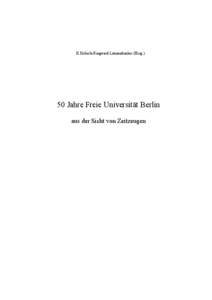 K.Kubicki/Siegward Lönnendonker (Hrsg[removed]Jahre Freie Universität Berlin