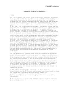 CB[removed])  Submission from Mr Rob PENDLETON TAMAR The criticisms for the current Tamar planning has been well documented