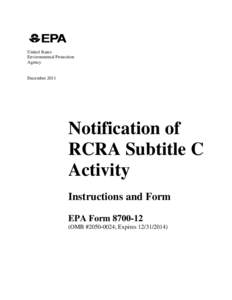 Microsoft Word - Notification of RCRA Subtitle C Activity.doc