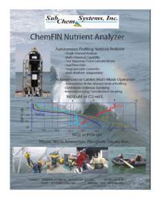    ChemFIN SPECIFICATIONS Number of Analytical Channels Nutrients Nitrite