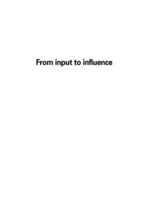 From input to influence: Participatory approaches to research and inquiry into poverty