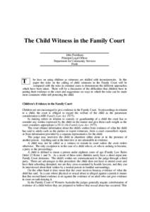 The child witness in the Family Court