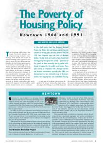 The Poverty of Housing Policy Newtown 1966 and 1991 IAN WINTER AND LOIS BRYSON  T