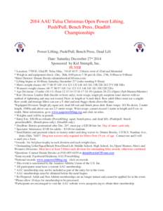 Personal life / Deadlift / Squat / Bench press / Overhead press / Michelle Watts / Powerlifting / Recreation / Sports