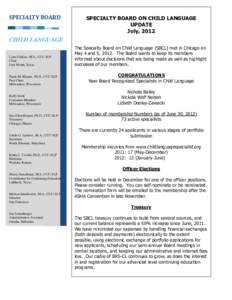 Dyslexia / Steel Bank Common Lisp / Asha / Specialty / Board certification / Medicine / Speech and language pathology / Rehabilitation medicine