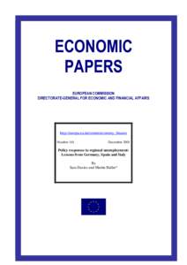 ECONOMIC PAPERS EUROPEAN COMMISSION DIRECTORATE-GENERAL FOR ECONOMIC AND FINANCIAL AFFAIRS  http://europa.eu.int/comm/economy_finance