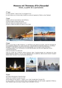 Moscou – Norilsk – Dudinka – Krasnoyarsk – Irkoutsk – Baïkal - Tomsk