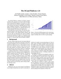 The OCaml Platform v1.0 Anil Madhavapeddy (speaker), Amir Chaudhry, Jeremie Diminio, Thomas Gazagnaire, Louis Gesbert, Thomas Leonard, David Sheets, Mark Shinwell, Leo White and Jeremy Yallop The OCaml Platform combines 