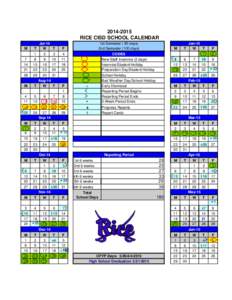 [removed]RICE CISD SCHOOL CALENDAR M T