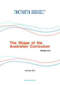 NovemberThe Shape of the Australian Curriculum Version 2.0