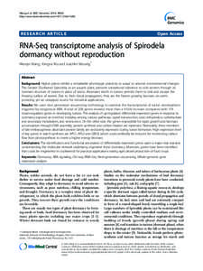 Turion / Transcriptome / Gene / Non-coding RNA / Transcription factor / Spirodela / Regulation of gene expression / Transcriptional regulation / Plant hormone / Biology / Gene expression / RNA