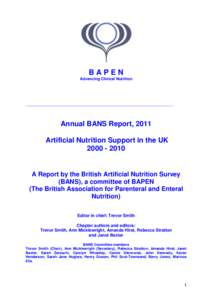 BAPEN Advancing Clinical Nutrition _________Guideline ______________________________________________________________