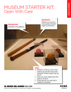 ARTEXPLORERS  MUSEUM STARTER KIT: Open With Care  ENTERATE: