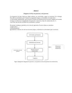 Anexo 1 Diagrama de Flujo de procesos y sub procesos Un diagrama de flujo, tiene por objeto ordenar las actividades, según su secuencia en el tiempo. Para ello se consideran, por lo menos las siguientes etapas o activid