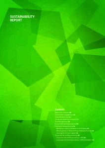 Annual ReportSUSTAINABILITY REPORT  Contents