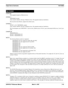 Output Device Commands  TEKTRONIX TEKTRONIX PURPOSE