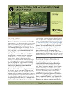 CHAPTER  Urban design for a wind resistant urban forest PUBLICATION Nº