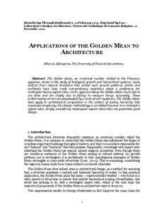 ApplicationsoftheGoldenMean